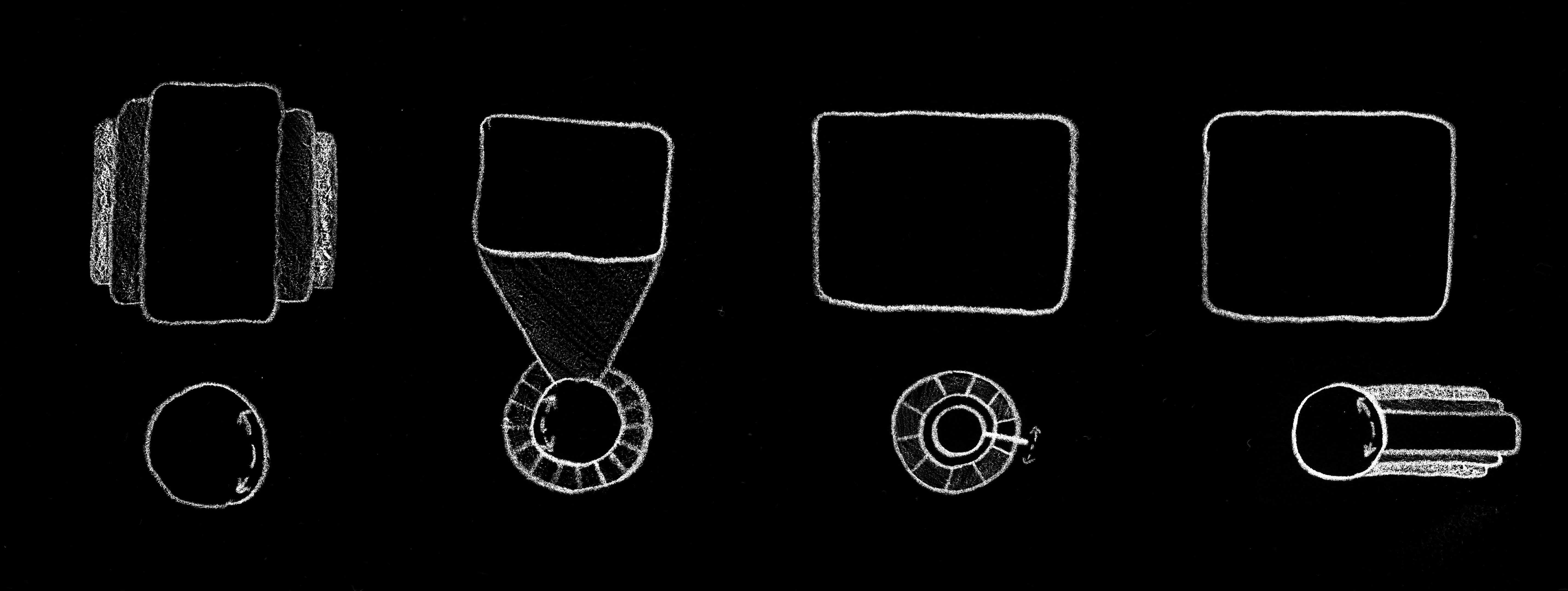 Early interface sketches exploring carousel-based design patterns for the Sports Table